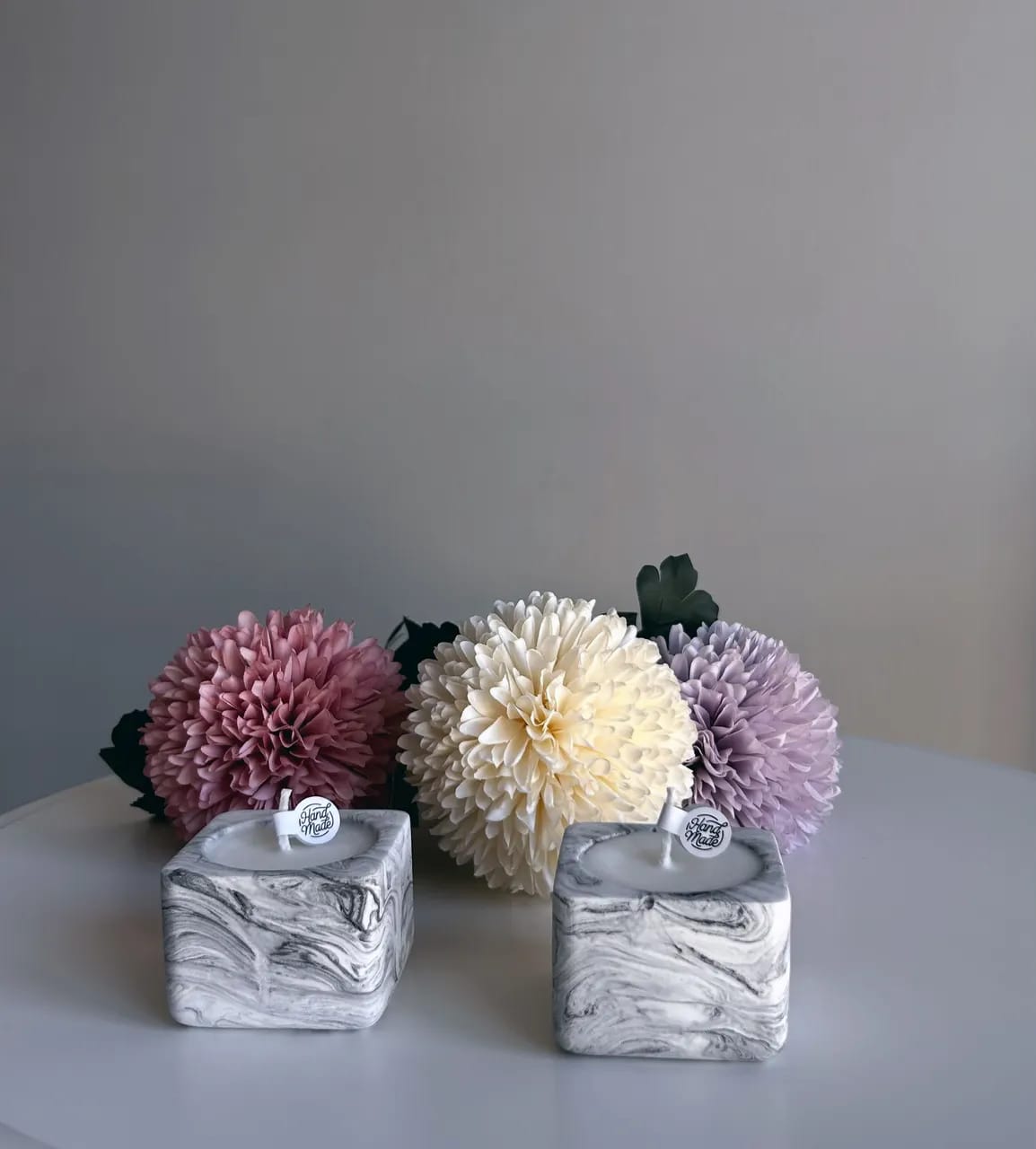 Mini Kare Taş Mum